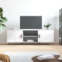 Glossy white engineered wood TV cabinet 150x30x50 cm by vidaXL, TV Furniture - Ref: Foro24-829070, Price: 86,22 €, Discount: %