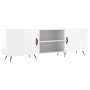 Glossy white engineered wood TV cabinet 150x30x50 cm by vidaXL, TV Furniture - Ref: Foro24-829070, Price: 86,22 €, Discount: %