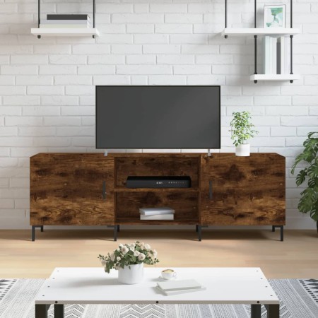 Smoked oak engineered wood TV cabinet 150x30x50 cm by vidaXL, TV Furniture - Ref: Foro24-829105, Price: 84,91 €, Discount: %