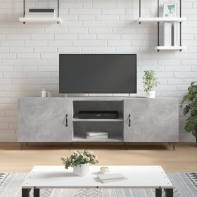 Engineered wood TV stand in concrete gray, 150x30x50 cm by vidaXL, TV Furniture - Ref: Foro24-829096, Price: 94,99 €, Discoun...