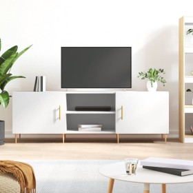 White engineered wood TV cabinet 150x30x50 cm by vidaXL, TV Furniture - Ref: Foro24-829084, Price: 93,17 €, Discount: %