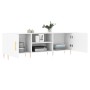 White engineered wood TV cabinet 150x30x50 cm by vidaXL, TV Furniture - Ref: Foro24-829084, Price: 94,25 €, Discount: %