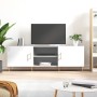 Mueble de TV madera de ingeniería blanco brillante 150x30x50 cm de vidaXL, Muebles TV - Ref: Foro24-829086, Precio: 100,95 €,...