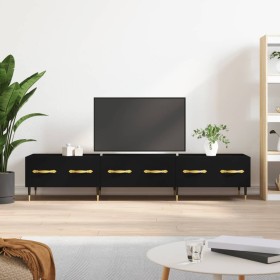 Black engineered wood TV cabinet 150x36x30 cm by vidaXL, TV Furniture - Ref: Foro24-829133, Price: 107,34 €, Discount: %