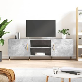 Mueble de TV madera de ingeniería gris hormigón 150x30x50 cm de vidaXL, Muebles TV - Ref: Foro24-829080, Precio: 76,99 €, Des...