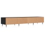 Black engineered wood TV cabinet 150x36x30 cm by vidaXL, TV Furniture - Ref: Foro24-829133, Price: 107,34 €, Discount: %