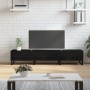 Black engineered wood TV cabinet 150x36x30 cm by vidaXL, TV Furniture - Ref: Foro24-829173, Price: 129,24 €, Discount: %