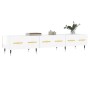 Glossy white engineered wood TV cabinet 150x36x30 cm by vidaXL, TV Furniture - Ref: Foro24-829134, Price: 92,47 €, Discount: %