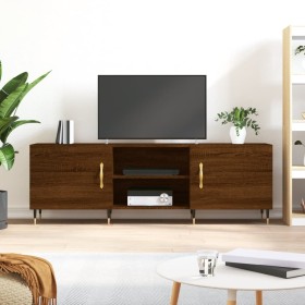 Brown oak engineered wood TV cabinet 150x30x50 cm by vidaXL, TV Furniture - Ref: Foro24-829083, Price: 94,37 €, Discount: %