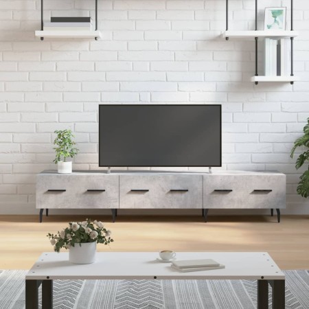 Concrete gray engineered wood TV cabinet 150x36x30 cm by vidaXL, TV Furniture - Ref: Foro24-829168, Price: 74,37 €, Discount: %