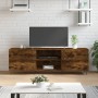 Smoked oak engineered wood TV cabinet 150x30x50 cm by vidaXL, TV Furniture - Ref: Foro24-829097, Price: 74,25 €, Discount: %