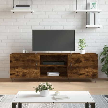 Smoked oak engineered wood TV cabinet 150x30x50 cm by vidaXL, TV Furniture - Ref: Foro24-829097, Price: 74,99 €, Discount: %