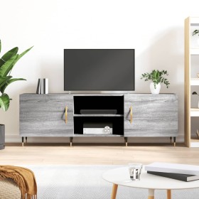 Mueble para TV madera de ingeniería gris Sonoma 150x30x50 cm de vidaXL, Muebles TV - Ref: Foro24-829082, Precio: 80,99 €, Des...