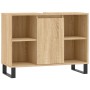 Mueble de baño madera de ingeniería roble Sonoma 80x33x60 cm de vidaXL, Tocadores de baño - Ref: Foro24-831639, Precio: 68,70...