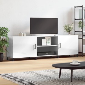 TV stand made of glossy white engineered wood 150x30x50 cm by vidaXL, TV Furniture - Ref: Foro24-829118, Price: 125,66 €, Dis...