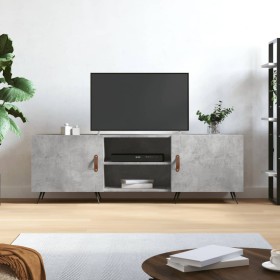 Mueble de TV madera de ingeniería gris hormigón 150x30x50 cm de vidaXL, Muebles TV - Ref: Foro24-829072, Precio: 78,99 €, Des...