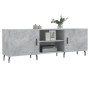 Concrete gray engineered wood TV cabinet 150x30x50 cm by vidaXL, TV Furniture - Ref: Foro24-829112, Price: 86,21 €, Discount: %