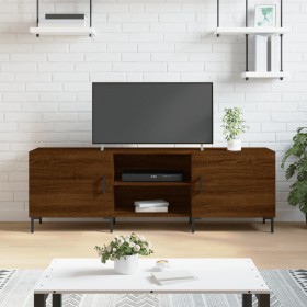 Brown oak engineered wood TV cabinet 150x30x50 cm by vidaXL, TV Furniture - Ref: Foro24-829107, Price: 87,99 €, Discount: %