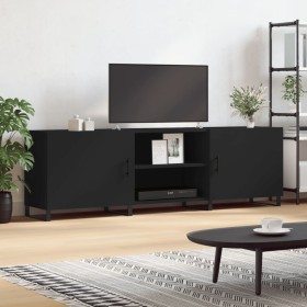 Black engineered wood TV cabinet 150x30x50 cm by vidaXL, TV Furniture - Ref: Foro24-829117, Price: 142,20 €, Discount: %