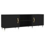 Mueble para TV madera de ingeniería negro 150x30x50 cm de vidaXL, Muebles TV - Ref: Foro24-829077, Precio: 103,04 €, Descuent...