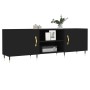 Engineered wood TV stand in black, 150x30x50 cm by vidaXL, TV Furniture - Ref: Foro24-829077, Price: 98,63 €, Discount: %