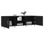 Engineered wood TV stand in black, 150x30x50 cm by vidaXL, TV Furniture - Ref: Foro24-829077, Price: 98,63 €, Discount: %