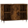 Engineered wood bathroom furniture in smoked oak, 80x33x60 cm. by vidaXL, bathroom vanities - Ref: Foro24-831625, Price: 65,9...