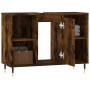 Mueble de baño madera de ingeniería roble ahumado 80x33x60 cm de vidaXL, Tocadores de baño - Ref: Foro24-831625, Precio: 65,9...