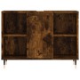 Engineered wood bathroom furniture in smoked oak, 80x33x60 cm. by vidaXL, bathroom vanities - Ref: Foro24-831625, Price: 65,9...