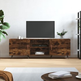 Mueble de TV madera de ingeniería roble ahumado 150x30x50 cm de vidaXL, Muebles TV - Ref: Foro24-829073, Precio: 57,99 €, Des...