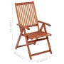 6 pcs folding garden chairs and solid acacia wood cushions by vidaXL, Garden chairs - Ref: Foro24-3064126, Price: 480,77 €, D...