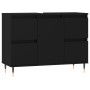 Mueble de baño madera de ingeniería negro 80x33x60 cm de vidaXL, Tocadores de baño - Ref: Foro24-831645, Precio: 86,66 €, Des...