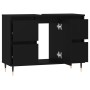 Mueble de baño madera de ingeniería negro 80x33x60 cm de vidaXL, Tocadores de baño - Ref: Foro24-831645, Precio: 86,66 €, Des...