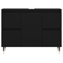 Mueble de baño madera de ingeniería negro 80x33x60 cm de vidaXL, Tocadores de baño - Ref: Foro24-831645, Precio: 86,66 €, Des...