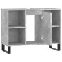 Betongrauer Badezimmerschrank aus Holzwerkstoff, 80 x 33 x 60 cm von vidaXL, Badezimmerwaschtische - Ref: Foro24-831640, Prei...