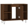 Badezimmerschrank aus braunem Eichenholzwerkstoff, 80 x 33 x 60 cm von vidaXL, Badezimmerwaschtische - Ref: Foro24-831635, Pr...