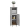 Bathroom cabinet made of gray concrete plywood, 30x30x100 cm. by vidaXL, bathroom vanities - Ref: Foro24-831552, Price: 53,81...