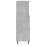 Armario de baño madera contrachapada gris hormigón 30x30x100 cm de vidaXL, Tocadores de baño - Ref: Foro24-831552, Precio: 53...