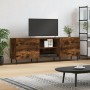 Smoked oak engineered wood TV cabinet 150x30x50 cm by vidaXL, TV Furniture - Ref: Foro24-829113, Price: 84,99 €, Discount: %