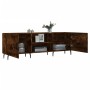 Smoked oak engineered wood TV cabinet 150x30x50 cm by vidaXL, TV Furniture - Ref: Foro24-829113, Price: 84,99 €, Discount: %