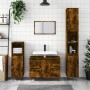 Smoked oak engineered wood bathroom cabinet 80x33x60 cm by vidaXL, bathroom vanities - Ref: Foro24-831657, Price: 78,40 €, Di...