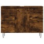 Smoked oak engineered wood bathroom cabinet 80x33x60 cm by vidaXL, bathroom vanities - Ref: Foro24-831657, Price: 78,99 €, Di...