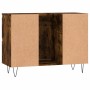 Smoked oak engineered wood bathroom cabinet 80x33x60 cm by vidaXL, bathroom vanities - Ref: Foro24-831657, Price: 78,99 €, Di...