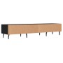 Mueble de TV madera de ingeniería negro 150x36x30 cm de vidaXL, Muebles TV - Ref: Foro24-829165, Precio: 93,58 €, Descuento: %