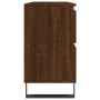 Engineered wood bathroom furniture in brown oak, 80x33x60 cm. by vidaXL, bathroom vanities - Ref: Foro24-831667, Price: 76,99...