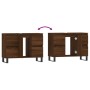 Engineered wood bathroom furniture in brown oak, 80x33x60 cm. by vidaXL, bathroom vanities - Ref: Foro24-831667, Price: 76,99...