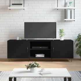 Mueble para TV madera de ingeniería negro 150x30x50 cm de vidaXL, Muebles TV - Ref: Foro24-829093, Precio: 95,99 €, Descuento: %