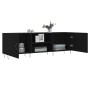 Black engineered wood TV cabinet 150x30x50 cm by vidaXL, TV Furniture - Ref: Foro24-829093, Price: 93,63 €, Discount: %