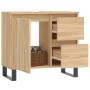 Armario de baño madera contrachapada roble Sonoma 65x33x60 cm de vidaXL, Tocadores de baño - Ref: Foro24-831615, Precio: 103,...