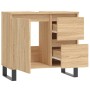 Armario de baño madera contrachapada roble Sonoma 65x33x60 cm de vidaXL, Tocadores de baño - Ref: Foro24-831615, Precio: 103,...